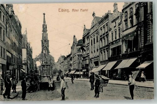 Elbing Elblag Foto AK Denkmal Alter Markt