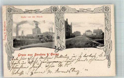 44623 W4690 Baukau 1906 - Zeche von der Heydt Dorfstrasse