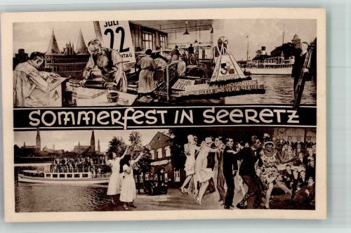 23611 W2409 Sereetz 1928 Foto AK Sommerfest in Seeretz 1928 Verband der Lithographen,Steindrucker und verwandte Berufe