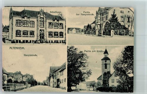 77743 W7607 Altenheim , Baden - An der Hauptstrasse Schule An der Kirche