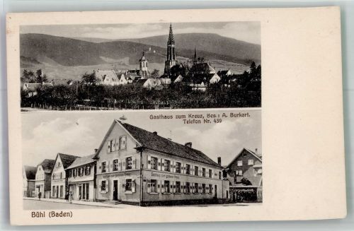 77815 W7580 Bühl , Baden - Stadtkirche Gasthaus zum Kreuz