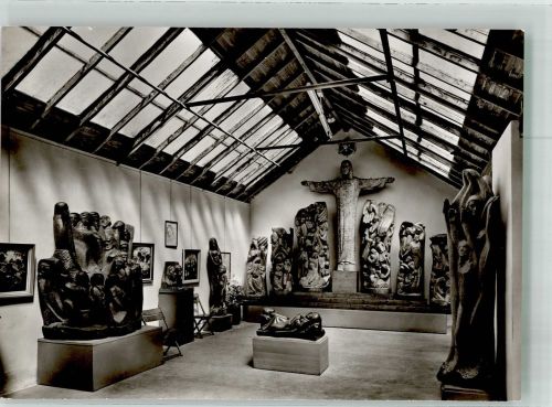 W2360 Bad Segeberg Otto-Flath-Halle Skulptur Foto AK