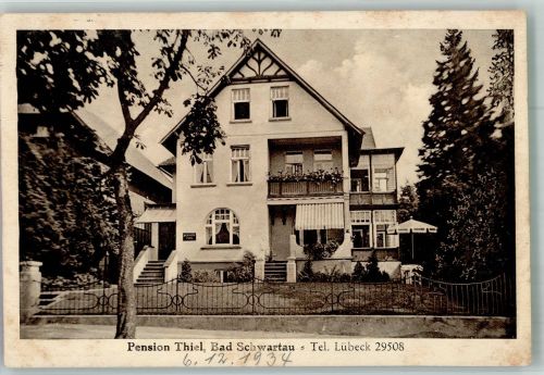 23611 W2407 Bad Schwartau 1934 Foto AK Pension Thiel