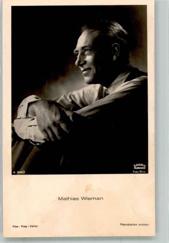 Portrait von Mathias Wieman Fotograf Binz Film-Foto-Verlag 3948/1 Filmschauspieler Foto AK