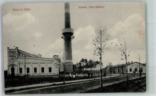 29313 W3107 Oldau 1911 Foto AK Kaliwerk Prinz Adalbert Bahnpost Celle