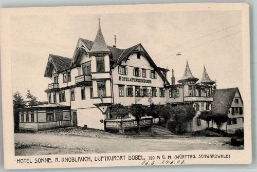 75335 W7544 Dobel , Württ 1923 Foto AK Hotel Sonne