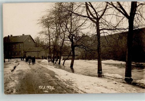 39340 O3240 Haldensleben Foto AK Alt Haldensleben Hochwasser 10. März 1929 Winter Ort handschriftlich