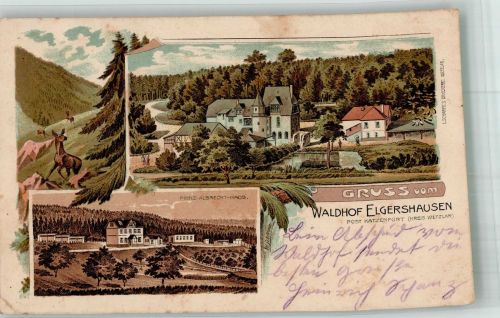 35753 W6349 Elgershausen , Kr Wetzlar Lithographie Primz Albrecht-Haus