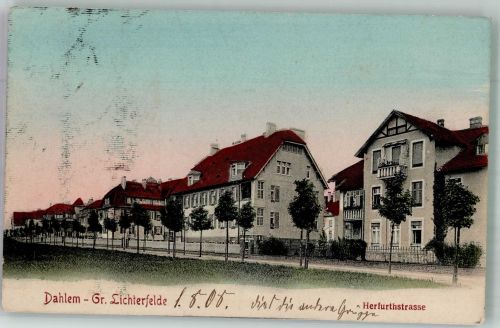 10115 W1000 Dahlem 1908 - Herfurthstrasse Villen