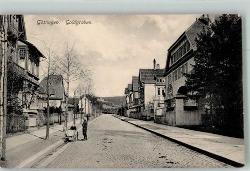 37073 W3400 Göttingen , Niedersachs 1914 - Goldgraben Kinder Bollerwagen Villen