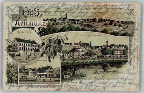 89293 W7919 Kellmünz a d Iller 1904 Lithographie Brauerei zur Krone