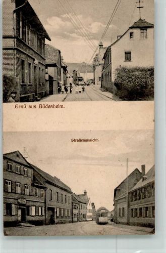 61137 W6369 Büdesheim , Hess 1915 - Dorfstrasse Strassenbahn