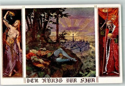 Der König von Sion Erotik Tod Bund der Deutschen in Niederösterreich Nr. 56 Schulvereinähnliche Künstlerkarte