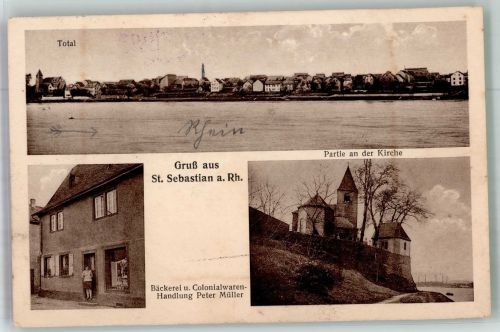 56220 W5401 St. Sebastian b Koblenz am Rhein - Posthilfstelle St. Sebastian Rhein Bäckerei & Kolonialwaren Müller An der Kirche
