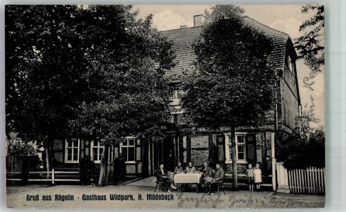 16818 O1951 Rägelin Foto AK Gasthaus Wildpark Aussenbewitung