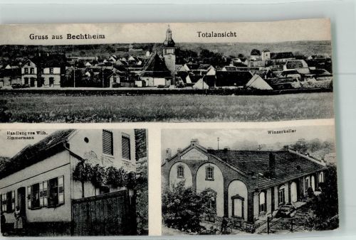 67595 W6521 Bechtheim , Rheinhess 1919 - Geschäft von Wilhelm Zimmermann Winzerkeller