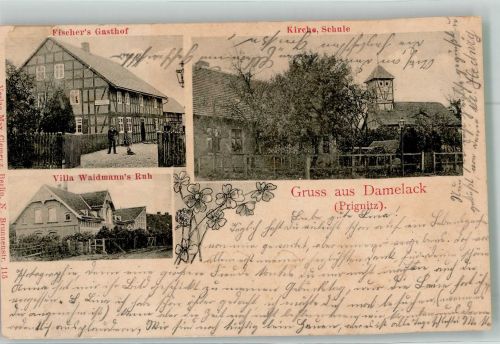 16845 O1901 Damelack 1902 - Gasthaus Fischer Villa Waidmann's Ruh