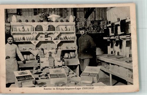 99885 O5807 Ohrdruf Foto AK Kriegsgefangenlager Ohrdruf Kantine Verkaufsraum