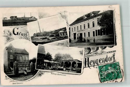 06556 O4731 Heygendorf - Fabrik Neue Schule Gartenwirtschaft Hartwig Gasthaus