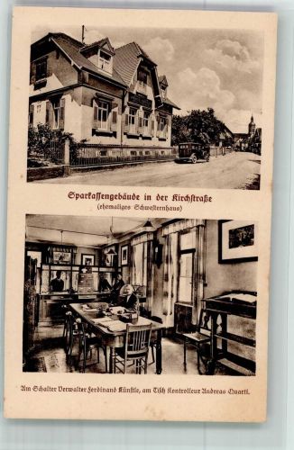 77746 W7601 Schutterwald - Kirchstrasse Sparkasse-Gebäude Schalterhalle