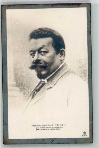Politiker Reichspräsident Ebert Trauerkarte Weimarer Republik 1925