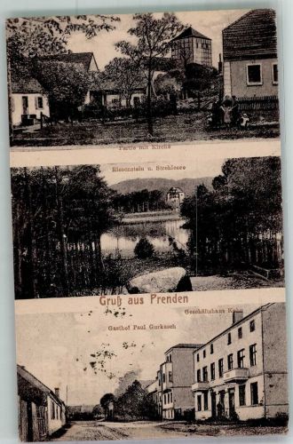 16348 O1281 Prenden 1924 - An der Kirche Riesenstein Stirchlesee Gasthaus Gurkasch Geschäftshaus Kuhn