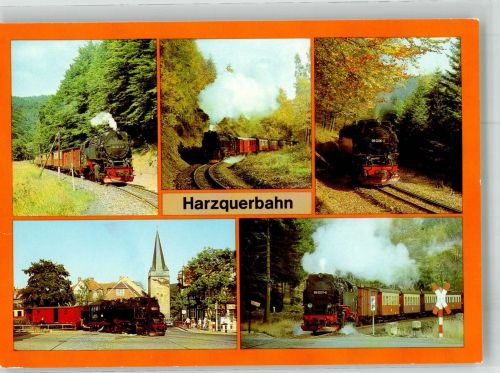 O3700 Wernigerode Fotos der Harzquerbahn Dampflokomotive Fotograf Feuereißen VEB Bild und Heimat Harzbahn Foto AK