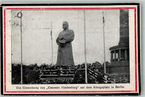 W1000 Tiergarten Einweihung Nagelung Eisernen Hindenburg auf dem Königsplatz Hindenburg 1914