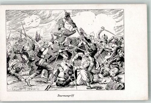 Sturmangriff Reichseinigungskriege 1864-1870/71 Künstlerkarte