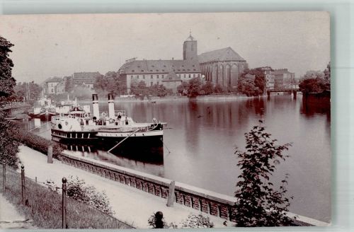 Breslau Wroclaw Bild: Dominsel Raddampfer Werbung Probebild auf Leonar Aristo Postkarten Firma Arndt & Lowengard Werbung Druckerzeugnis FOTO KEINE AK