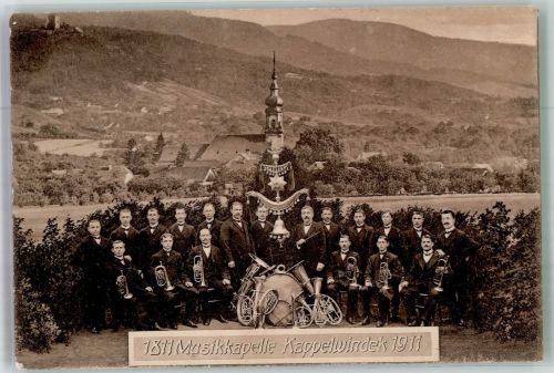 77815 W7580 Kappelwindeck 1911 Foto AK 100 Jahrfeier Musikkapelle Kappelwindeck 1911 Orchester Bläser