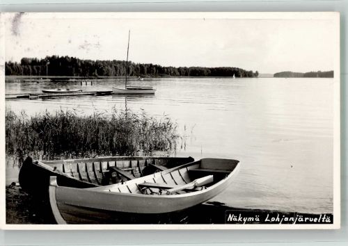 Blick vom Lohjanjärvi See Ruderboot
