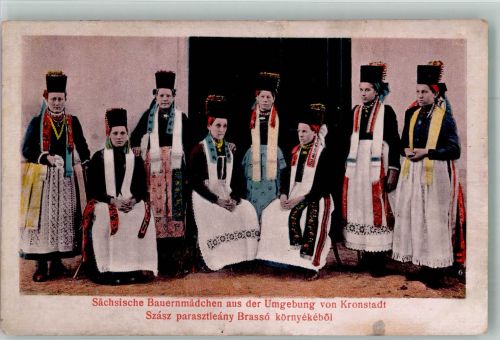 Siebenbürgen Bauernmädchen aus der Umgebung von Kronstadt Trachten Rumänien