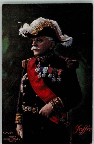 Portrait vom französischen Marschall Joseph Joffre in Uniform Orden Fotograf Henri Manuel General