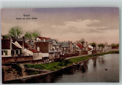 46483 W4230 Wesel a Rhein 1927 - Alter Hafen mit Rheinvorstadt