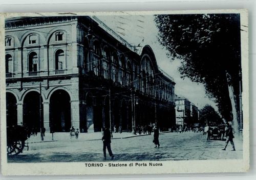 Torino Turin Stazione di Porta Nuova Oldtimer Bahnhof Italien 1925
