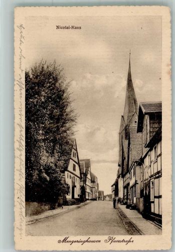 34454 W3548 Mengeringhausen 1918 - Pfarrstraße Nicolai-Haus