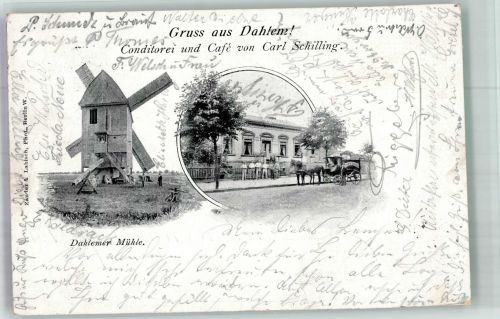 10115 W1000 Dahlem 1900 - Konditorei-Cafe Schilling Dahlemer Mühle