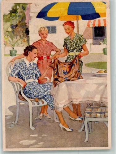 Kleidung für Heim und Garten Stoffe Indanthren 1939 Künstlerkarte