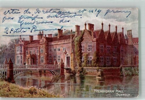 Oilette Postcard 3175 Helmingham Hall Suffolk Tucks Künstlerkarte