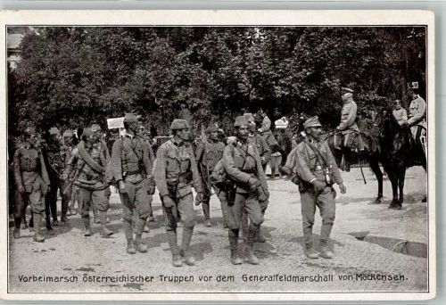 Vorbeimarsch österr. Truppen v.d. Generalfeldmarschall Mackensen