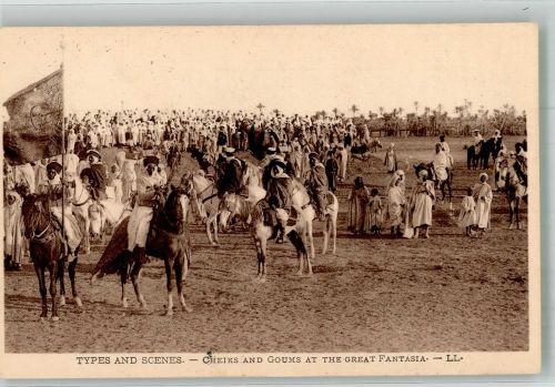 Kairouan La Grande Fantasia Reiter u. Pferde Volkstypen / Brauchtum Tunesien