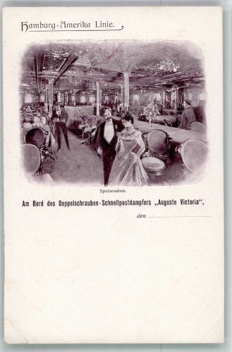 Hamburg-Amerika Linie Speisesalon Dampfer Auguste Victoria / Dampfer Viktoria 1900