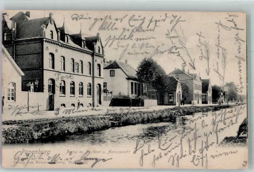 26871 W2990 Papenburg 1903 - Postamt und Amtsgericht