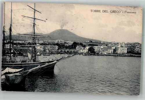 80059 Torre del Greco 1930 Foto AK Hafen