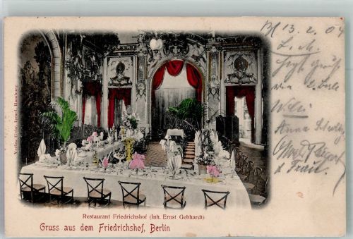 10115 O1199 Köpenick 1904 - Gasthaus Friedrichshof Gaststube