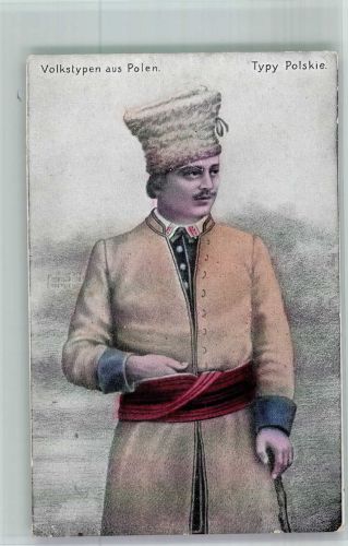 Typy Polskie Tracht Polen 1917 Künstlerkarte