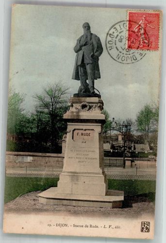 21000 Dijon 1906 Foto AK Denkmal Rude Marke bildseitig