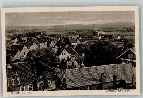 26831 W2955 Bunde , Ostfriesl 1914 - Panorama des Ortes