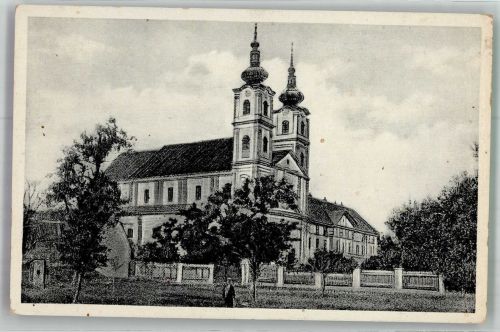 Breclav Lundenburg 1937 Foto AK Kirche Maria Schossberg